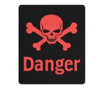 Tapis De Souris Danger Death Skull Head Mouse Pad Glissement Facile Accessoires De Jeu Durable sous-Main pour Ordinateur Ordinateur Portable Jeu S