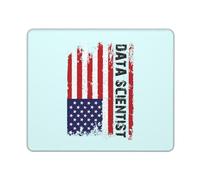 Tapis De Souris Data Scientist sur Le Drapeau Américain Souris Tapis Durable Accessoire Bureau Portable sous-Main pour Clavier Et Souris pour Gaming Travail Ordinateur 25X30Cm