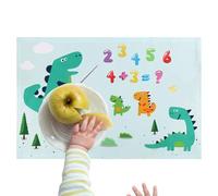 Tapis de souris de bureau, tapis de protection de bureau - Jolie nappe avec motif de carte du monde des dinosaures spatiaux - Accessoires d'école pour de décoration de bureau étanche, tapis de souris