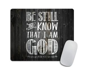 Tapis de souris de conception biblique chr tienne Soyez tranquille et sachez que je suis Dieu - Psaume 46:10 Tapis de souris rectangulaire en cao
