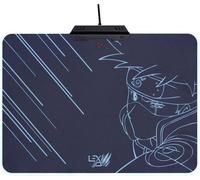 Tapis de souris de gaming Lexip Naruto Shippuden Kakashi Kamui éclairé noir, turquoise