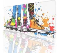 Tapis de Souris de Jeu, 1000x500x3mm XXL Tapis Souris Gaming Grand, Antidérapant Étanche, Extended Long Clavier Mouse Pad, Accessoire Bureau, pour Gamer, Ordinateur, PC Chaussure PjY2746 K-D