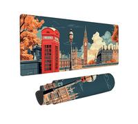 Tapis de Souris de Jeu, 1200 x 400 mm XXL Tapis Souris Gaming Grand, Antidérapant Étanche, iExtended Long Clavier Mouse Pad XXL, Accessoire Bureau, pour Gamer, Ordinateur, PC (Londres Big Ben) i-516