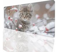 Tapis de Souris de Jeu, 1200x600x3mm XXL Tapis Souris Gaming Grand, Antidérapant Étanche, Extended Long Clavier Mouse Pad, Accessoire Bureau, pour Gamer, Ordinateur, PC Animal Chat LMDT7584