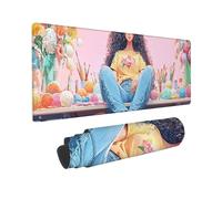 Tapis de Souris de Jeu, 1400 x 600 mm XXL Tapis Souris Gaming Grand, Antidérapant Étanche, iExtended Long Clavier Mouse Pad XXL, Accessoire Bureau, pour Gamer, Ordinateur, PC (La Grosse Femme) i-631