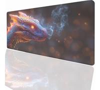 Tapis de Souris de Jeu, 1500x800x3mm XXL Tapis Souris Gaming Grand, Antidérapant Étanche, Extended Long Clavier Mouse Pad, Accessoire Bureau, pour Gamer, Ordinateur, PC Dragon PjY11060 N-U
