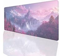 Tapis de Souris de Jeu, 1500x800x3mm XXL Tapis Souris Gaming Grand, Antidérapant Étanche, Extended Long Clavier Mouse Pad, Accessoire Bureau, pour Gamer, Ordinateur, PC Paysage PjY7070 T-D