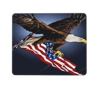 Tapis de souris de jeu 17,8 x 21,8 cm, motif aigle chauve du nord, imperméable, antidérapant, en cuir, pour bureau, ordinateur portable et PC