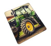 Tapis de souris de jeu 17,8 x 21,8 cm - Petit tapis de souris amusant avec base en caoutchouc antidérapant sur le thème du tracteur - Tapis de souris sans fil pour ordinateur portable, maison, bureau