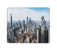 Tapis de souris de jeu 25,4 x 30,5 cm, motif ville de New York, imperméable, antidérapant, en cuir, pour bureau, ordinateur portable et PC