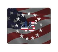 Tapis De Souris De Jeu 45 Squared Trump 2025 Second Mandat USA Vintage Tapis De Souris Carré avec Bord Cousu Tapis De Souris Antidérapant, pour Maison, Jeux, 25x30cm