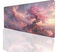 Tapis de Souris de Jeu, 59.4 x 31.7inch XXL Tapis Souris Gaming Grand, Antidérapant Étanche, Extended Long Clavier Mouse Pad, Accessoire Bureau, pour Gamer, Ordinateur, PC Paysage Volcan KSWT184