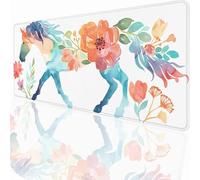 Tapis de Souris de Jeu, 600x300x3mm XXL Tapis Souris Gaming Grand, Antidérapant Étanche, Extended Long Clavier Mouse Pad, Accessoire Bureau, pour Gamer, Ordinateur, PC Cheval PjY17384 N-U