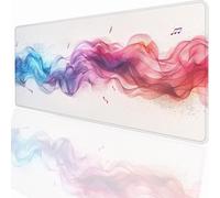 Tapis de Souris de Jeu, 600x300x3mm XXL Tapis Souris Gaming Grand, Antidérapant Étanche, Extended Long Clavier Mouse Pad, Accessoire Bureau, pour Gamer, Ordinateur, PC FuméE Blanc LMDT5637