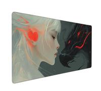 Tapis de Souris de Jeu, 600x300x3mm XXL Tapis Souris Gaming Grande, Améliore la précision et la vitesse, Bureau Antidérapant Étanche, sous Main à Bords Cousus pour Gamer,Ordinateur Fille Dragon J-3083