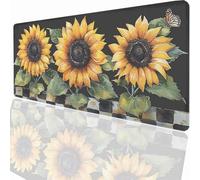 Tapis de Souris de Jeu, 800x300x3mm XXL Tapis Souris Gaming Grand, Antidérapant Étanche, Extended Long Clavier Mouse Pad, Accessoire Bureau, pour Gamer, Ordinateur, PC Tournesol PjY15800 N-U