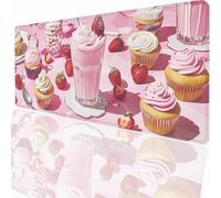 Tapis de Souris de Jeu, 800x400x3mm XXL Tapis Souris Gaming Grand, Antidérapant Étanche, Extended Long Clavier Mouse Pad, Accessoire Bureau, pour Gamer, Ordinateur, PC Nourriture PjY2340 J-0