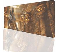 Tapis de Souris de Jeu, 800x400x3mm XXL Tapis Souris Gaming Grand, Antidérapant Étanche, Extended Long Clavier Mouse Pad, Accessoire Bureau, pour Gamer, Ordinateur, PC Egypte Pharaon LMDT4349