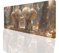 Tapis de Souris de Jeu, 900x300x3mm XXL Tapis Souris Gaming Grand, Antidérapant Étanche, Extended Long Clavier Mouse Pad, Accessoire Bureau, pour Gamer, Ordinateur, PC Jaune éLéPhant LMDT15154