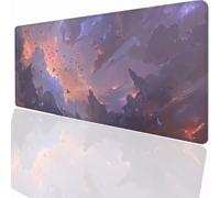 Tapis de Souris de Jeu, 900x400x3mm XXL Tapis Souris Gaming Grand, Antidérapant Étanche, Extended Long Clavier Mouse Pad, Accessoire Bureau, pour Gamer, Ordinateur, PC Nuage PjY16986 N-U
