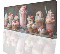 Tapis de Souris de Jeu, 900x400x3mm XXL Tapis Souris Gaming Grand, Antidérapant Étanche, Extended Long Clavier Mouse Pad, Accessoire Bureau, pour Gamer, Ordinateur, PC Nourriture PjY11592 N-U