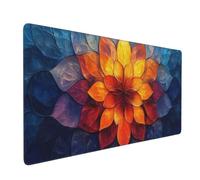 Tapis de Souris de Jeu, 900x400x3mm XXL Tapis Souris Gaming Grande, Améliore la précision et la Vitesse, Bureau Antidérapant Étanche, sous Main à Bords Cousus pour Gamer,Ordinateur Lotus Jaune J-2921