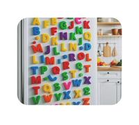 Tapis De Souris De Jeu Aimants De Réfrigérateur Alphabet Arc-en-Ciel Personnalisé Lavable Tapis De Souris Carré, pour Ordinateur, Maison, Ordinateur Portable, 25x30cm