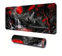Tapis de Souris de Jeu antidérapant avec Bords Cousus, 90 x 40 cm, for Ordinateur Portable, Tablette, PC, Bureau, Jeu(Mouse pad1,400X900X3mm)