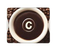 Tapis de souris de jeu antidérapant - Café latte - Art imprimé - Tapis de souris de bureau - Convient pour l'étude et les jeux vidéo - 20,1 x 24,1 cm