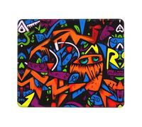 Tapis de souris de jeu antidérapant - Expression confuse - Imprimé - Pour bureau - Convient pour les études et les jeux vidéo - 25,4 x 30,5 cm