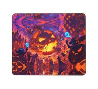 Tapis de souris de jeu antidérapant imprimé citrouille ardente tapis de souris de bureau adapté pour l'étude et les jeux 17,8 x 21,8 cm