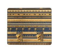 Tapis de souris de jeu antidérapant imprimé fresques pharaoniques égyptiennes, tapis de souris de bureau adapté pour l'étude et les jeux, 20,1 x 24,1 cm