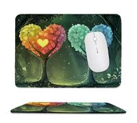 Tapis de Souris de Jeu avec Arbre d'amour 34 x 28 cm, Rectangle Tapis de Clavier Antidérapant avec Bords Cousus pour la Maison et Le Bureau, Lavable en Machine, Déco Bureau, Gifts for Men n-17