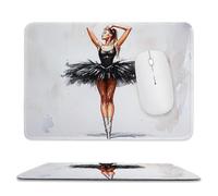 Tapis de Souris de Jeu avec Ballet fille 40 x 30 cm, Rectangle Tapis de Clavier Antidérapant avec Bords Cousus pour la Maison et Le Bureau, Lavable en Machine, Déco Bureau, Gifts for Men n-22