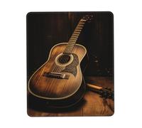 Tapis de souris de jeu avec base en caoutchouc antidérapant avec bords cousus Old West Guitare Tapis de souris pour souris sans fil pour ordinateur portable, bureau à domicile