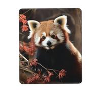 Tapis de souris de jeu avec base en caoutchouc antidérapant avec bords cousus pandas rouges pour souris sans fil, ordinateur portable, bureau à domicile