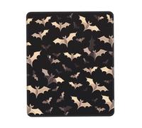 Tapis de souris de jeu avec base en caoutchouc antidérapant avec bords cousus pour Halloween, chauve-souris volantes, tapis de souris sans fil, pour ordinateur, ordinateur portable, bureau à domicile