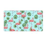 Tapis de souris de jeu avec base en caoutchouc antidérapant, grand format, pour ordinateur portable, compatible avec Flamingo Mint Green, 40,6 x 75,9 cm