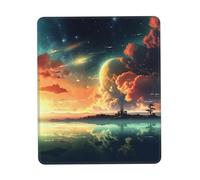 Tapis de souris de jeu avec base en caoutchouc antidérapant, tapis de souris ultra lisse, confortable, lavable, tapis de souris Anime Sky pour accessoires de bureau, 20,1 x 24,1 cm