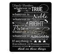 Tapis de souris de jeu avec citations inspirantes chrétiennes, versets bibliques et proverbes, citation des Philippiens, noir et blanc, tableau noir et blanc