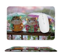 Tapis de Souris de Jeu avec Cobaye Animale 40 x 30 cm, Rectangle Tapis de Clavier Antidérapant avec Bords Cousus pour la Maison et Le Bureau, Lavable en Machine, Déco Bureau, Gifts for Men n-186