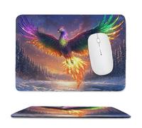 Tapis de Souris de Jeu avec Couleur Phoenix 30 x 25 cm, Rectangle Tapis de Clavier Antidérapant avec Bords Cousus pour la Maison et Le Bureau, Lavable en Machine, Déco Bureau, Gifts for Men n-65