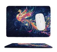 Tapis de Souris de Jeu avec Couleur Phoenix 34 x 28 cm, Rectangle Tapis de Clavier Antidérapant avec Bords Cousus pour la Maison et Le Bureau, Lavable en Machine, Déco Bureau, Gifts for Men n-64