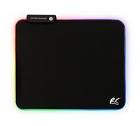 NanoRS RS704 Tapis de souris de jeu, avec éclairage LED RVB et dessous en caoutchouc antidérapant, 30 x 25 cm, antidérapant, 300 x 250 x 4 mm