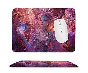 Tapis de Souris de Jeu avec Fée Elfique 34 x 28 cm, Rectangle Tapis de Clavier Antidérapant avec Bords Cousus pour la Maison et Le Bureau, Lavable en Machine, Déco Bureau, Gifts for Men n-432