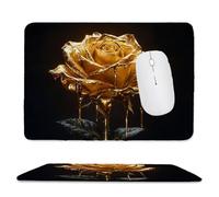 Tapis de Souris de Jeu avec Fleurs roses 40 x 30 cm, Rectangle Tapis de Clavier Antidérapant avec Bords Cousus pour la Maison et Le Bureau, Lavable en Machine, Déco Bureau, Gifts for Men n-370