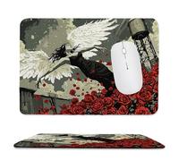 Tapis de Souris de Jeu avec L'ange rose 34 x 28 cm, Rectangle Tapis de Clavier Antidérapant avec Bords Cousus pour la Maison et Le Bureau, Lavable en Machine, Déco Bureau, Gifts for Men n-577