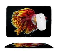 Tapis de Souris de Jeu avec Le poisson d'or 30 x 25 cm, Rectangle Tapis de Clavier Antidérapant avec Bords Cousus pour la Maison et Le Bureau, Lavable en Machine, Déco Bureau, Gifts for Men n-420