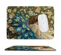 Tapis de Souris de Jeu avec Marguerite femme 24 x 20 cm, Rectangle Tapis de Clavier Antidérapant avec Bords Cousus pour la Maison et Le Bureau, Lavable en Machine, Déco Bureau, Gifts for Men n-644