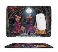 Tapis de Souris de Jeu avec Sorcière de la forêt 40 x 30 cm, Rectangle Tapis de Clavier Antidérapant avec Bords Cousus pour la Maison et Le Bureau, Lavable en Machine, Déco Bureau, Gifts for Men n-722